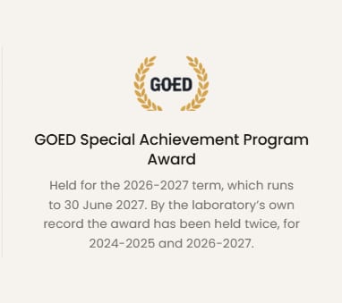 GOED SAP award card, 2x recipient, 2024-2025 and 2026-2027 terms